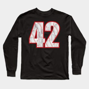 Baseball Number #42 Forty Two Lucky Favorite Jersey Number. Long Sleeve T-Shirt